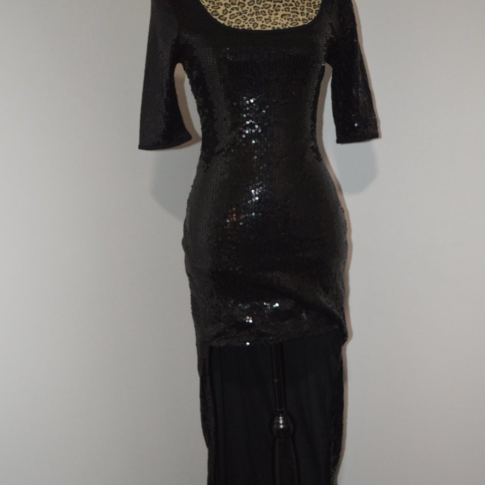 Material Girl High/Low Sequins Dress